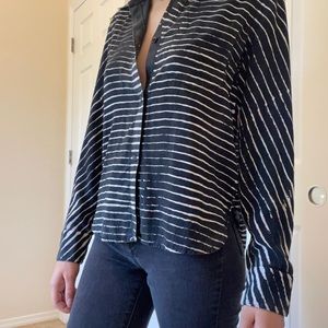 George loves-anthropology hand painted button down